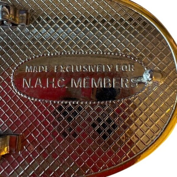 North American Hunting Club 24K Gold & Rhodium Plated Solid Brass Belt Buckle - Picture 4 of 5